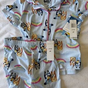Bluey Kids Pajama Set - Light Blue